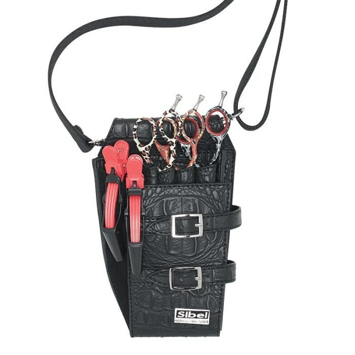 Sibel Boy 4 Zwarte Holster In Matte Kroko Vr 4 Scharen