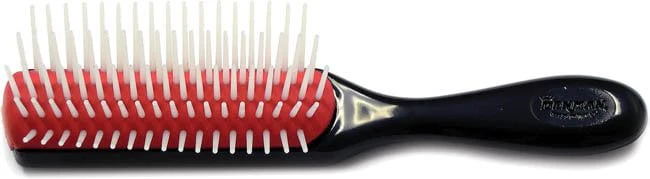 Denman D14 Borstel Small 5 Rij (Zwart-Rood-Wit)
