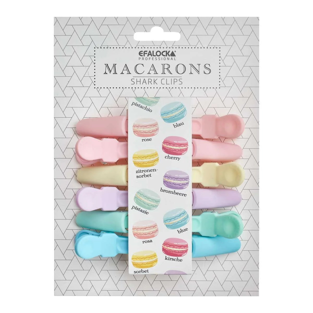 Efalock Macarons Shark Clips Pastel 6st