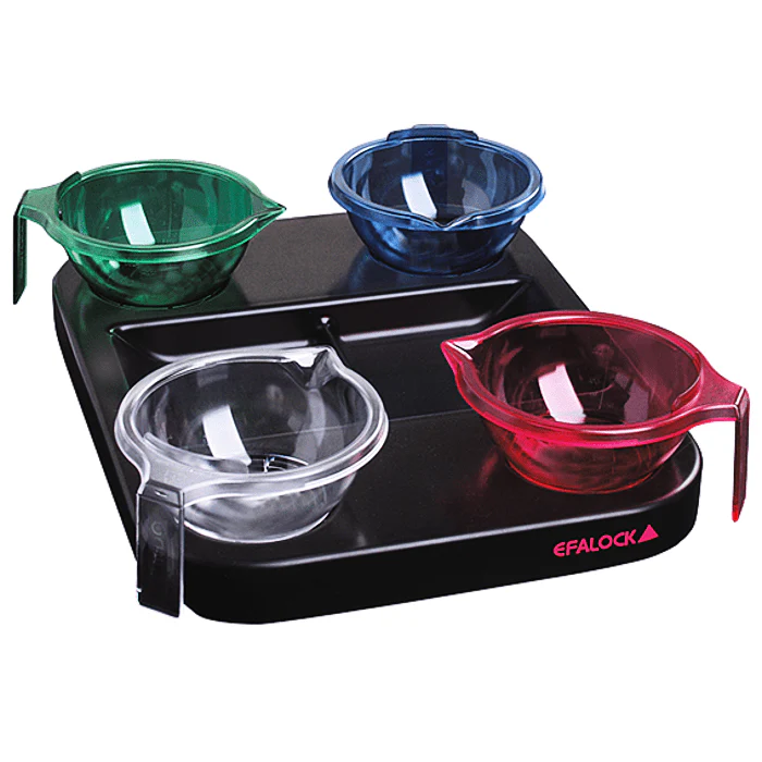 Efalock Tray 4 Color Plateau met verfbakjes