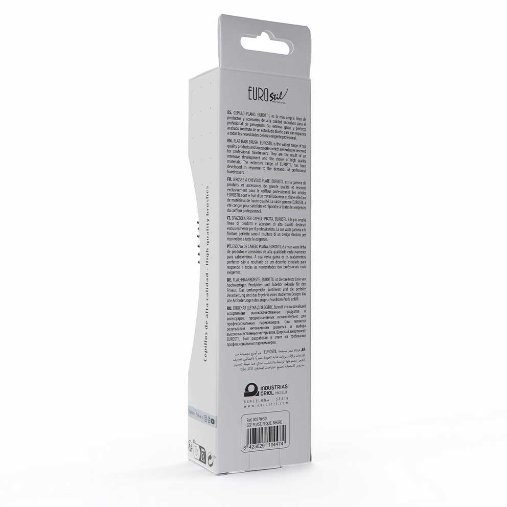 Eurostil Haarborstel Small 7-Rij Zwart - Image 4