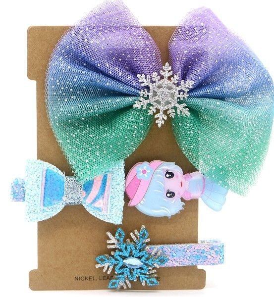 Haarclips kids prinses blauw