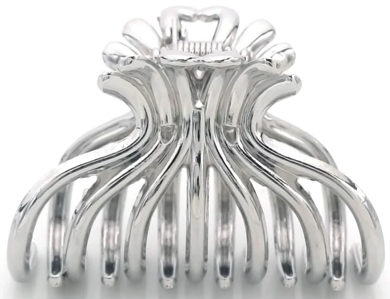 Haarklem fleur metal zilver
