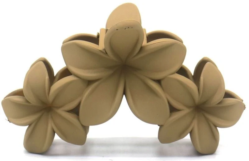 Haarklem flowers taupe 10cm