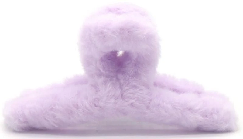 Haarklem fluffy lila 12,5 cm