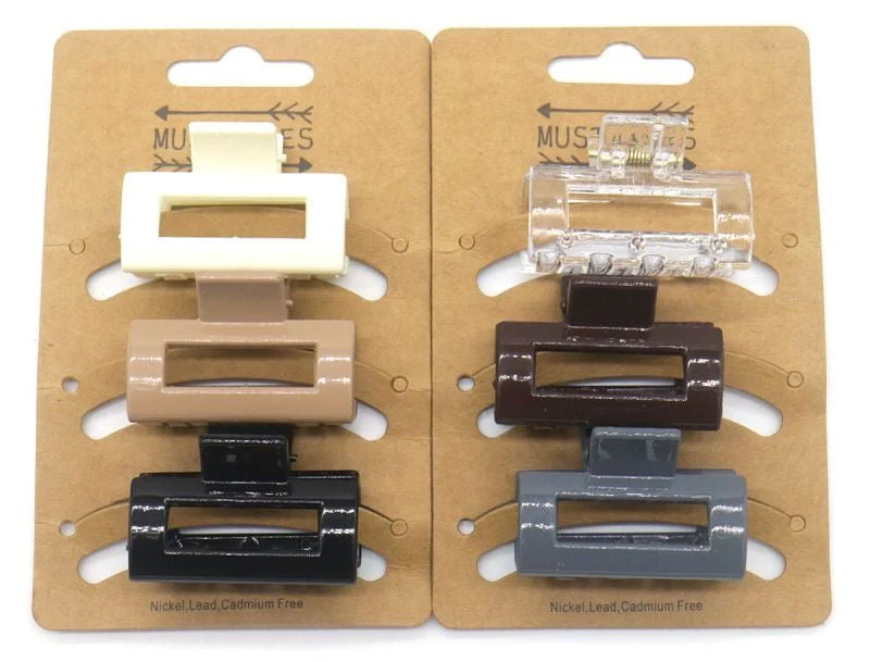 Haarklem open 4,5cm naturel 6 stuks