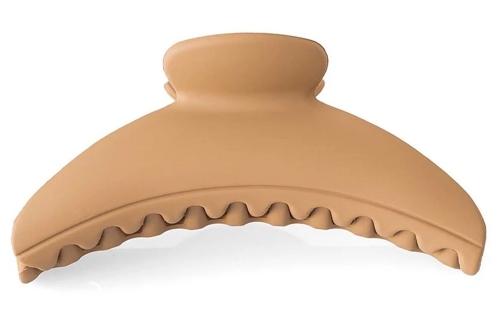 Haarklem rond camel 11,5 cm