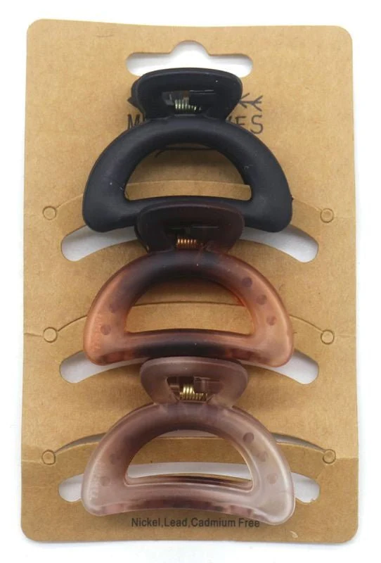 Haarklem set 3 stuks 4,5 cm rond