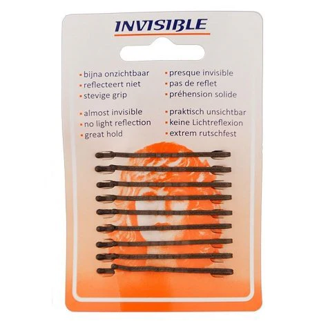 Invisible Haarschuifjes 5cm Kort Bruin