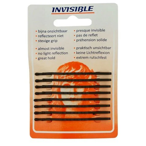 Invisible Haarschuifjes 6,5cm Lang Bruin