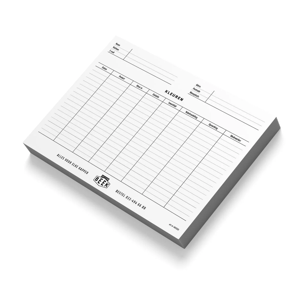 KvdB Klantenkaarten Kleuren/Permanenten 100st