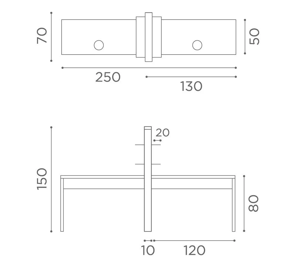 MB Allure White Ash Manicure Table - Image 9