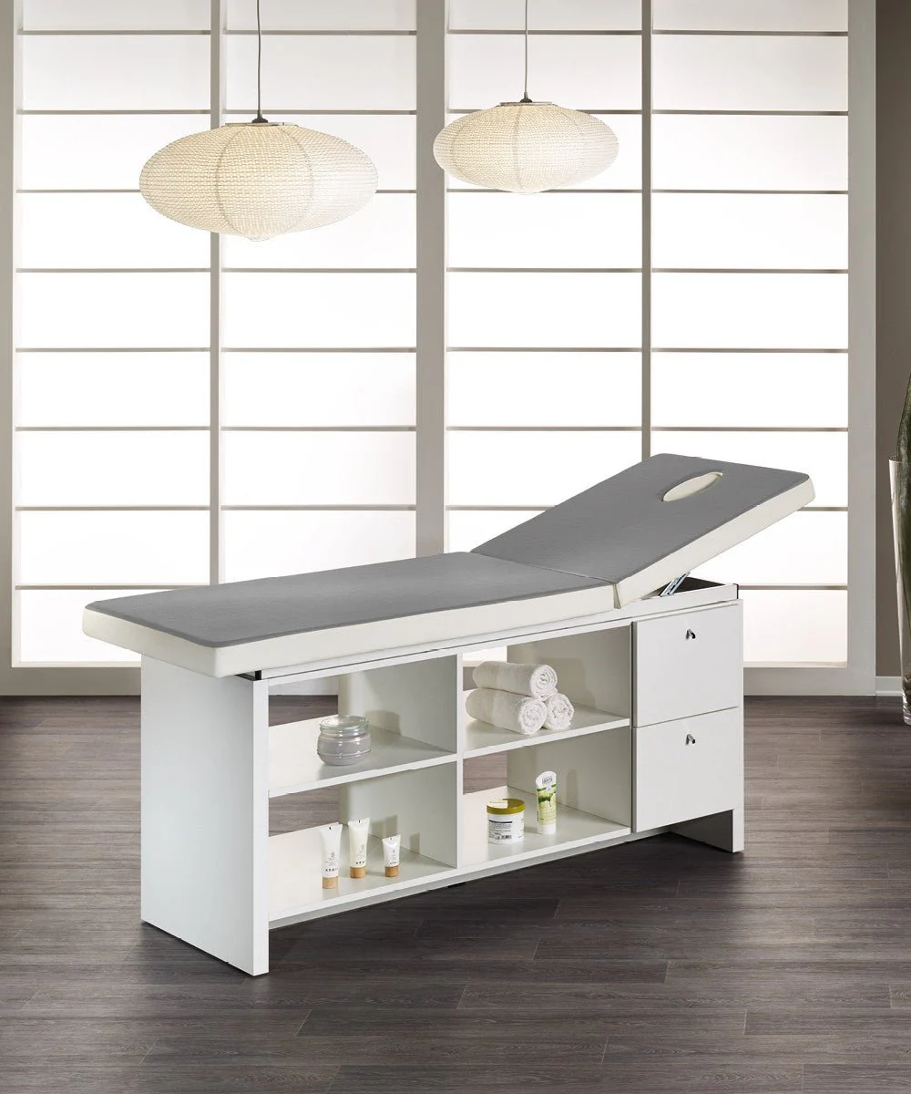 MB Eden Massage Bed White Ash Cabinet