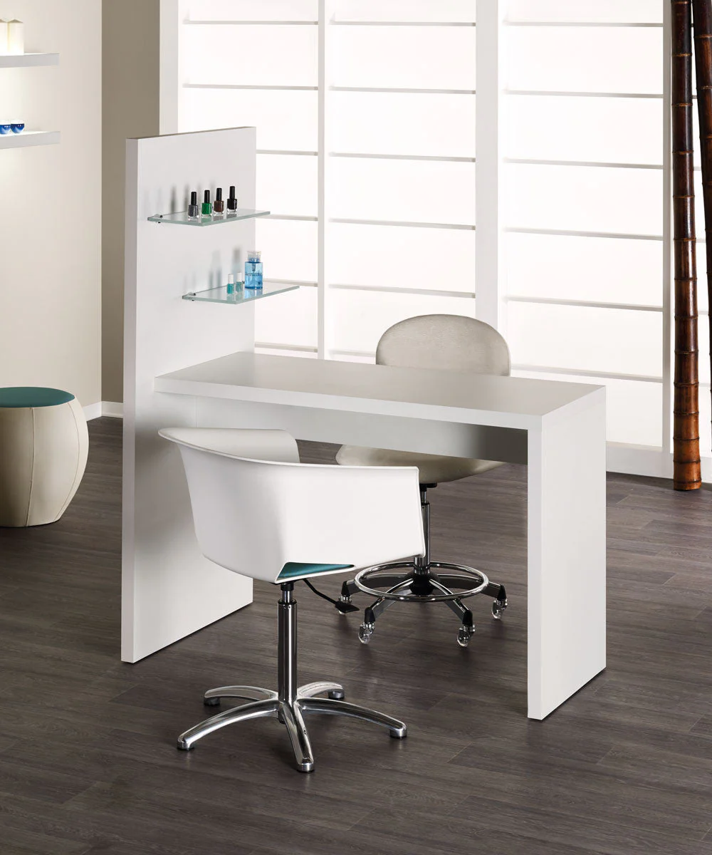 MB Glitter White Ash Manicure Table