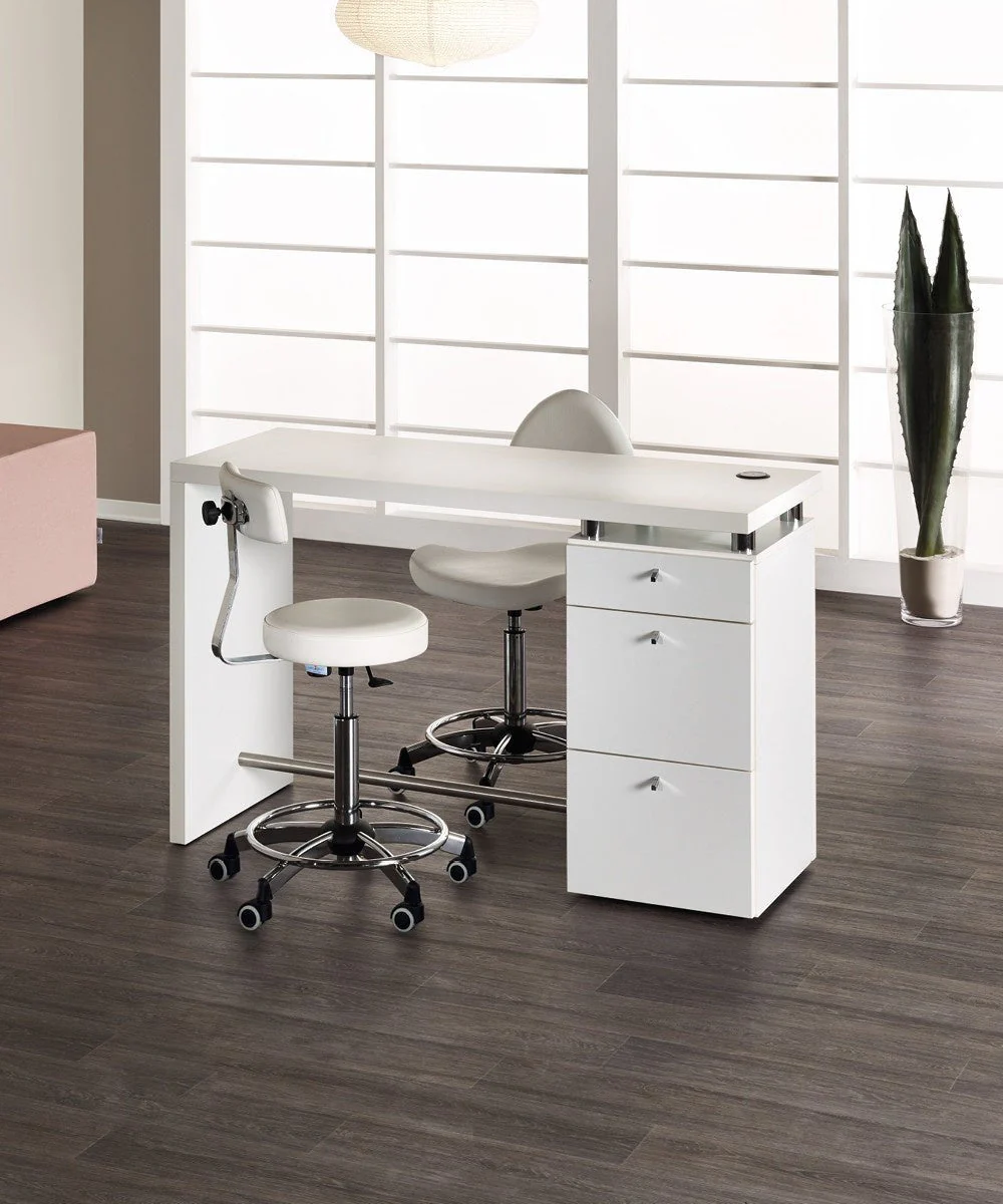 MB Logic White Ash Manicure Table