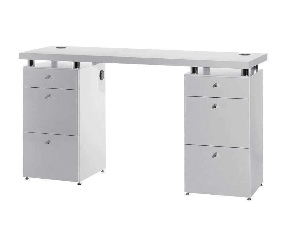 MB Logic White Ash Manicure Table - Image 4