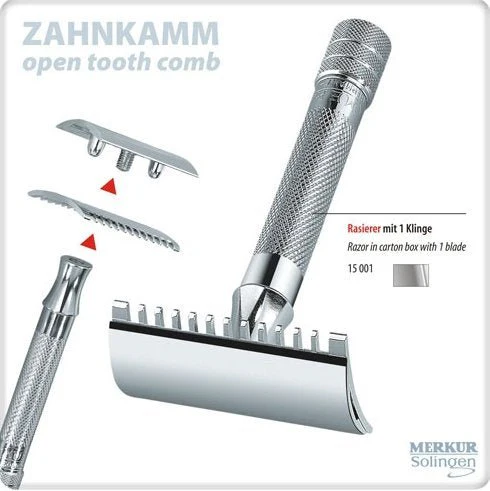 Scheermes Merkur Chroom Kort