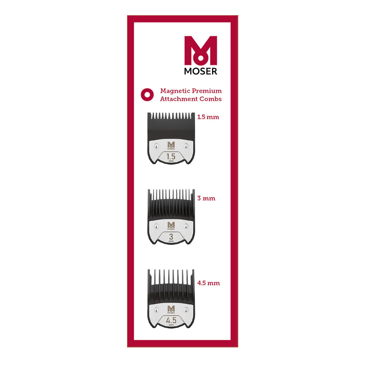 Moser Set Magnetic Premium Opzetkammen S 3st