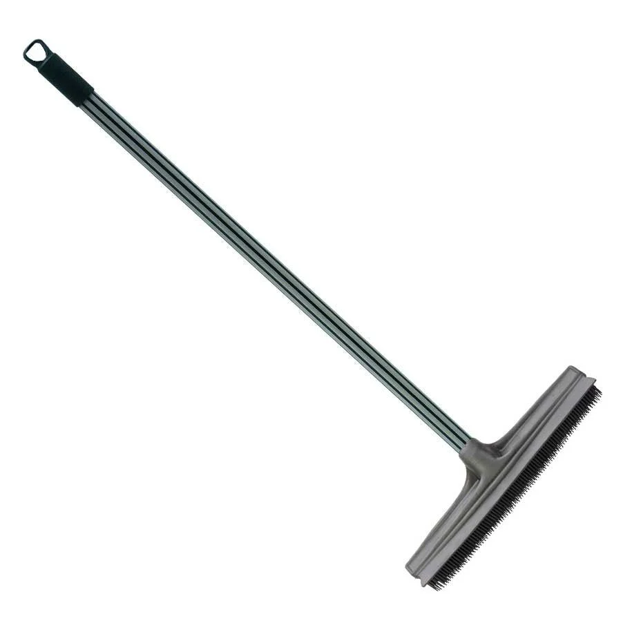Rubber Bezem + Steel Compleet Grijs
