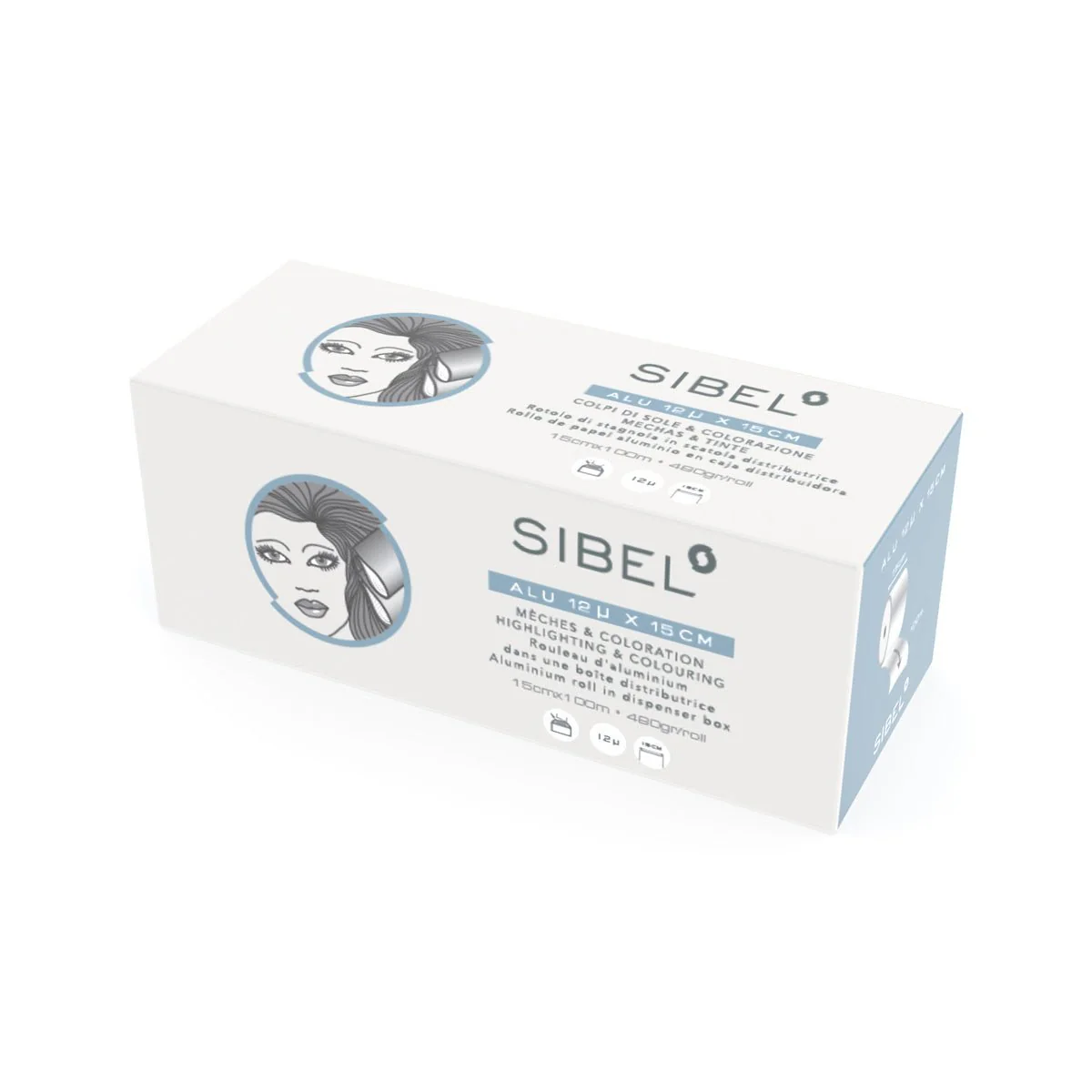 Sibel Aluminium Folie 15cm x 100m Zilver 12mu