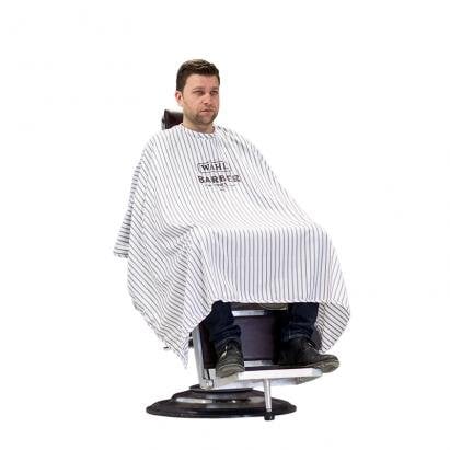 Wahl Barber Kaplaken Wit Met Zwarte Strepen 148x153 cm